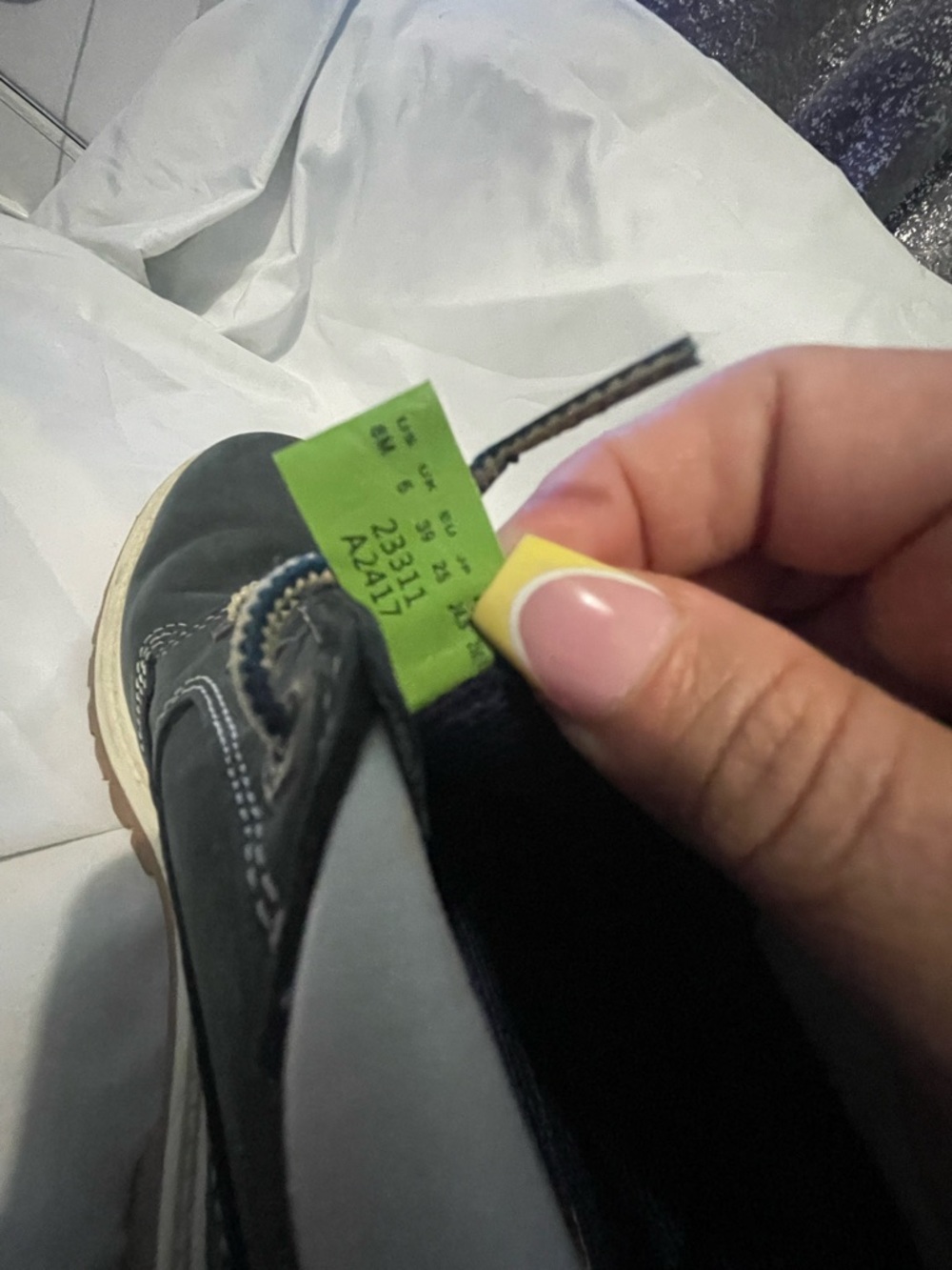 Timberland Nubuck Lace-Up Boots with Cream Collar - Picture 6 of 8